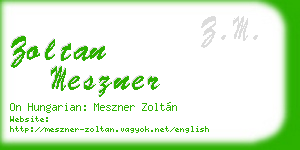 zoltan meszner business card