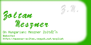 zoltan meszner business card